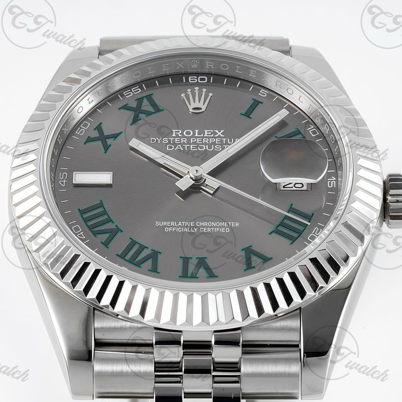 Green Roman Luxury Rolex Watch Date Just M126334 Super Clone Watch 41MM Movement 3235