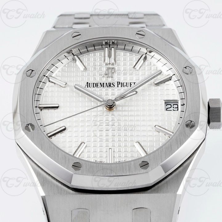 AP Royal Oak 15500ST White Dial Super Clone Automatic Watch 41mm CAL 4302 Swiss Movement ZF Factory