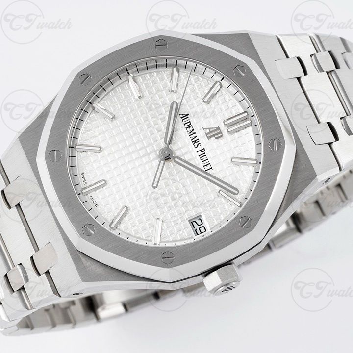 AP Royal Oak 15500ST White Dial Super Clone Automatic Watch 41mm CAL 4302 Swiss Movement ZF Factory