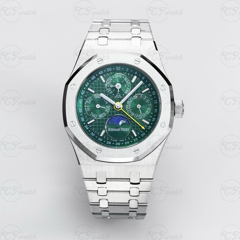 AP Royal Oak Perpetual Calendar 41mm Green Dial Super Clone Watch Cal 5134 Swiss Movement APS Factory