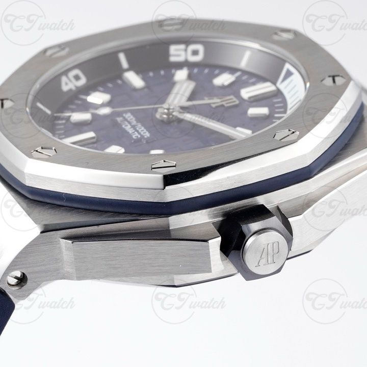 AP Royal Oak Offshore Diver 15720ST 42mm Méga Tapisserie Dial Automatic Dive Watch Calibre 4308 300m Water‑Resistant Swiss Movement

