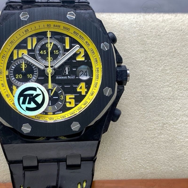 AP Royal Oak 26176FO 42mm Skeleton Super Clone Watch Carbon Style Automatic Calibre 3126 Sport Luxury Timepiece