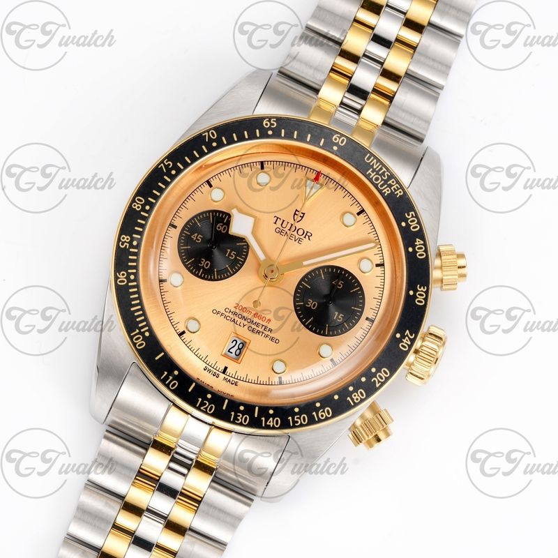 Tudor Black Bay Chrono 41mm Champagne Dial Two Tone Steel Yellow Gold Chronograph Watch M79363N0007
