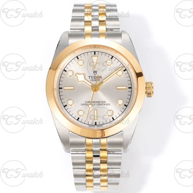 Tudor Black Bay 36mm Champagne Dial Super Clone Watch Two Tone Steel Gold Automatic Jubilee Bracelet Luxury Style