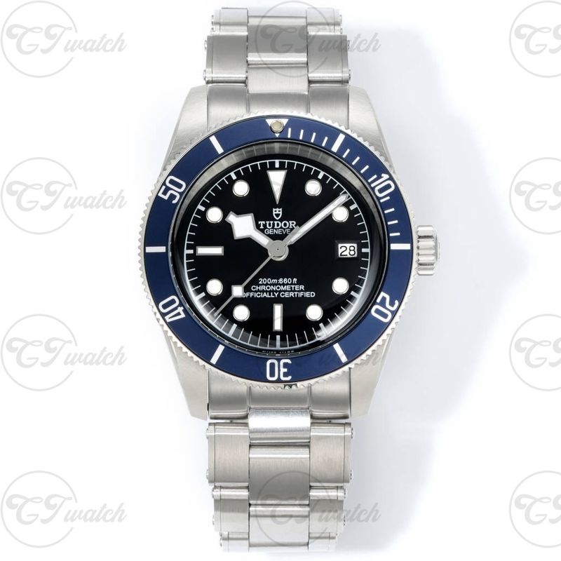 Tudor Black Bay Heritage 41mm Blue Bezel Super Clone Watch Automatic Mechanical Steel Diver Style Vintage Look