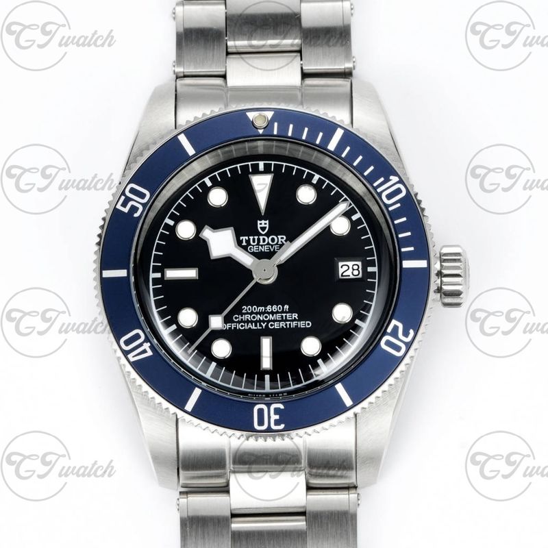 Tudor Black Bay Heritage 41mm Blue Bezel Super Clone Watch Automatic Mechanical Steel Diver Style Vintage Look