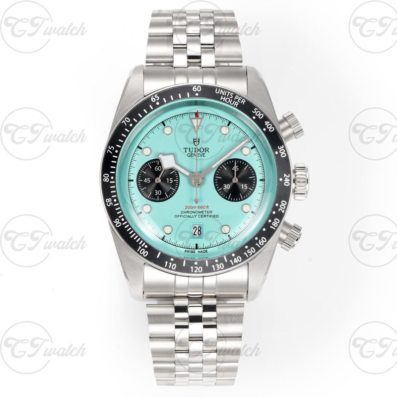 Tudor Black Bay Chrono 41mm Panda Dial Super Clone Watch Automatic Jubilee Bracelet Mechanical Racing Style