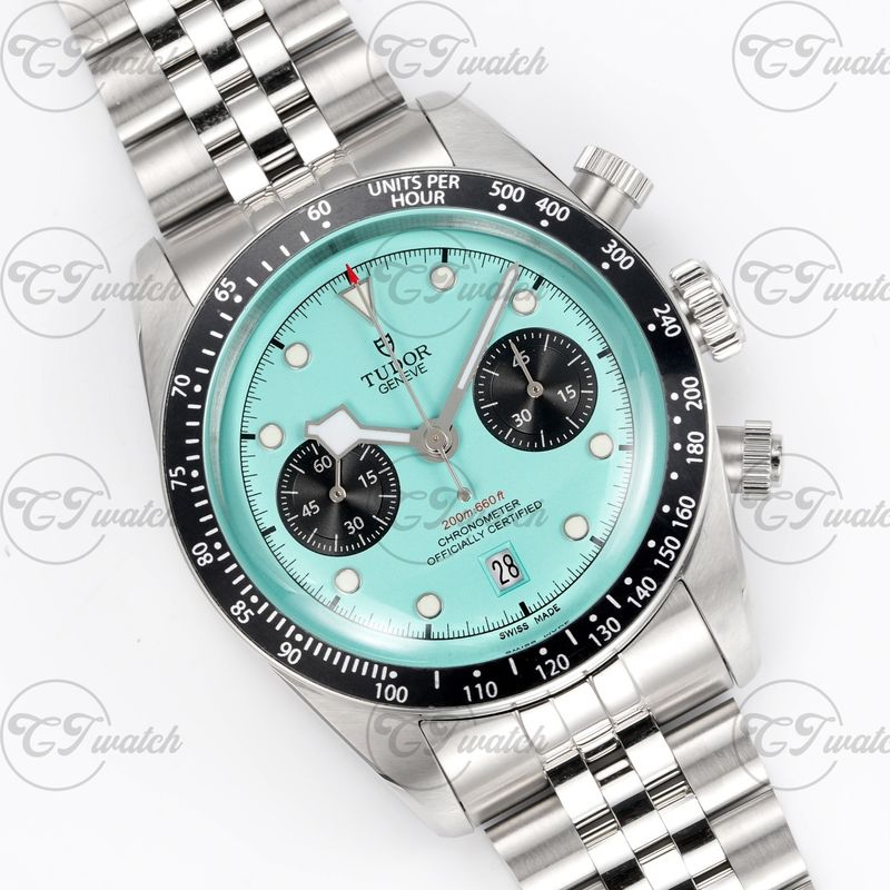 Tudor Black Bay Chrono 41mm Panda Dial Super Clone Watch Automatic Jubilee Bracelet Mechanical Racing Style