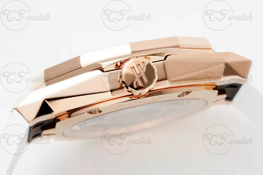 Hublot Classic Fusion Orlinski 39mm Super Clone Watch King Gold White Dial Rubber Strap Art Style