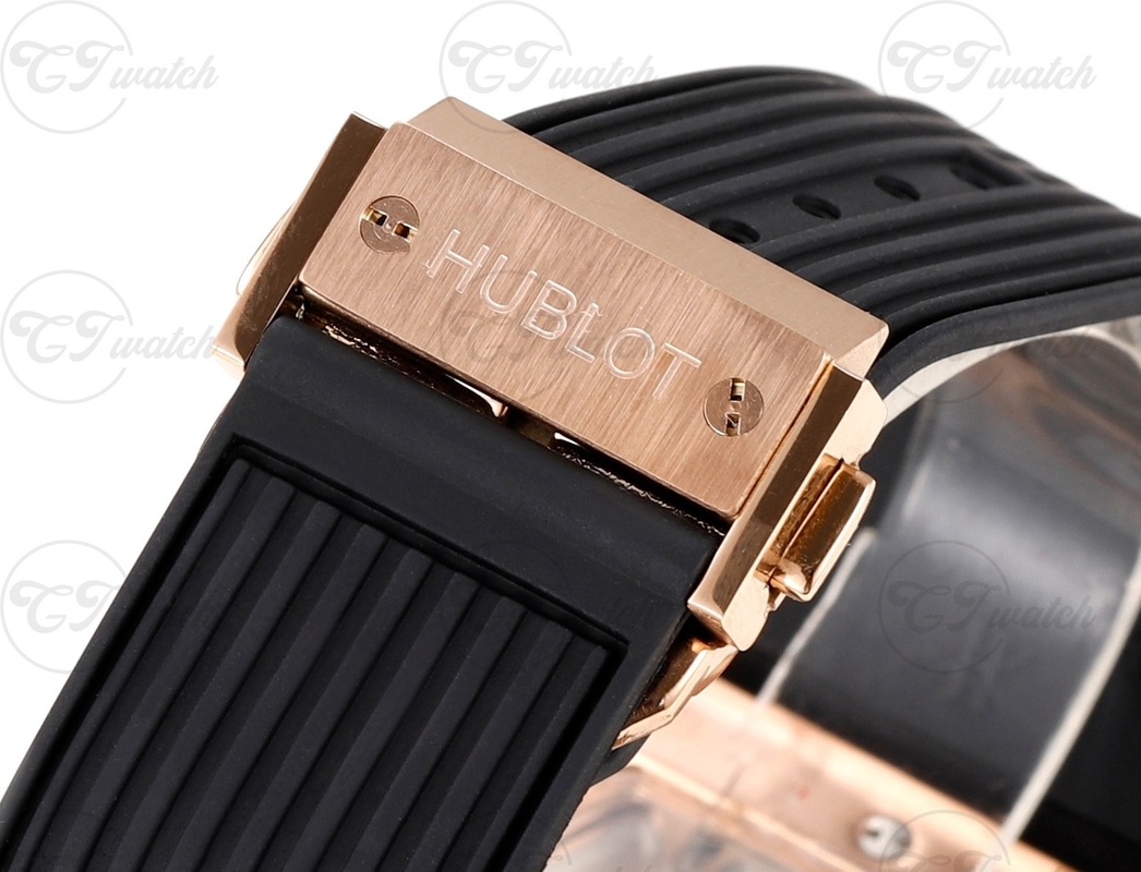 Hublot Spirit of Big Bang 42mm Super Clone Watch King Gold Black Skeleton Dial Chronograph