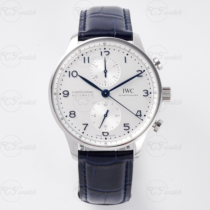 IWC Portugieser IW371602 Super Clone 41mm Blue Dial Stainless Steel Automatic Chronograph Watch