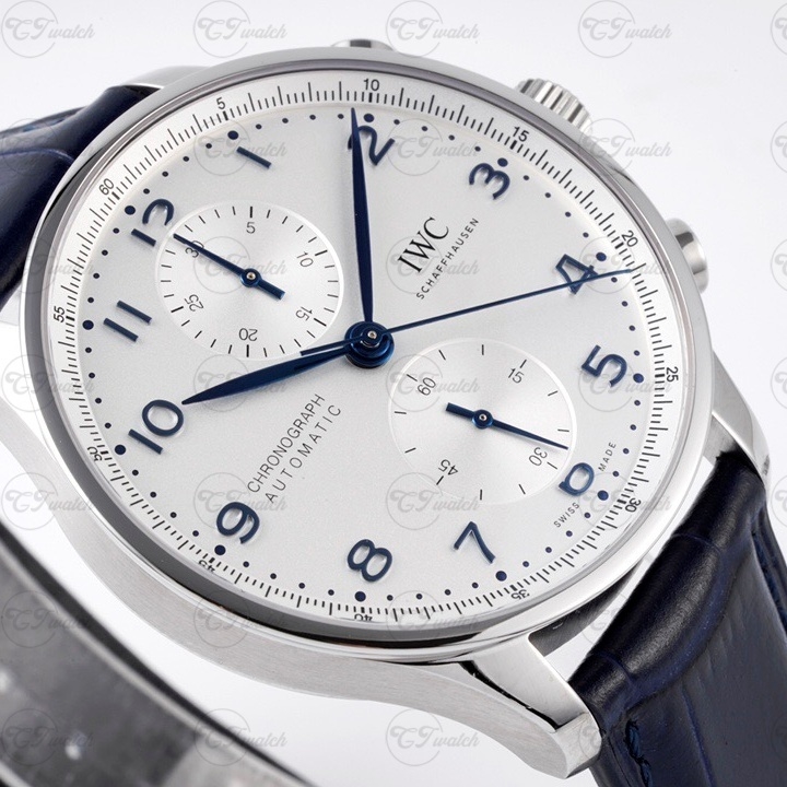 IWC Portugieser IW371602 Super Clone 41mm Blue Dial Stainless Steel Automatic Chronograph Watch
