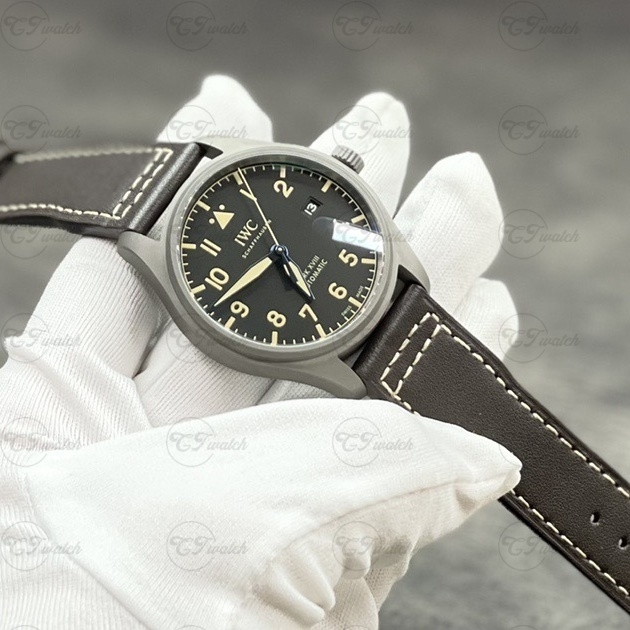 IWC Pilot Mark XVIII Heritage IW327006 Super Clone Black Dial Brown Numerals 40mm Watch