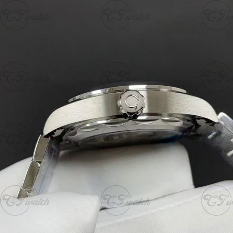 Omega Seamaster Aqua Terra 43MM Klon Worldtimer Saat Otomatik 8938 Hareket Mavi Dial Paslanmaz Çelik Erkek Lüks Saat