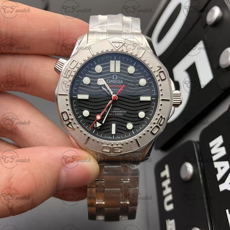 Omega Seamaster Diver 300M 42MM Klonuhr   Nekton Edition, Co-Axial Master Chronometer 8806, Keramik Zifferblatt, Titanium-Kegel