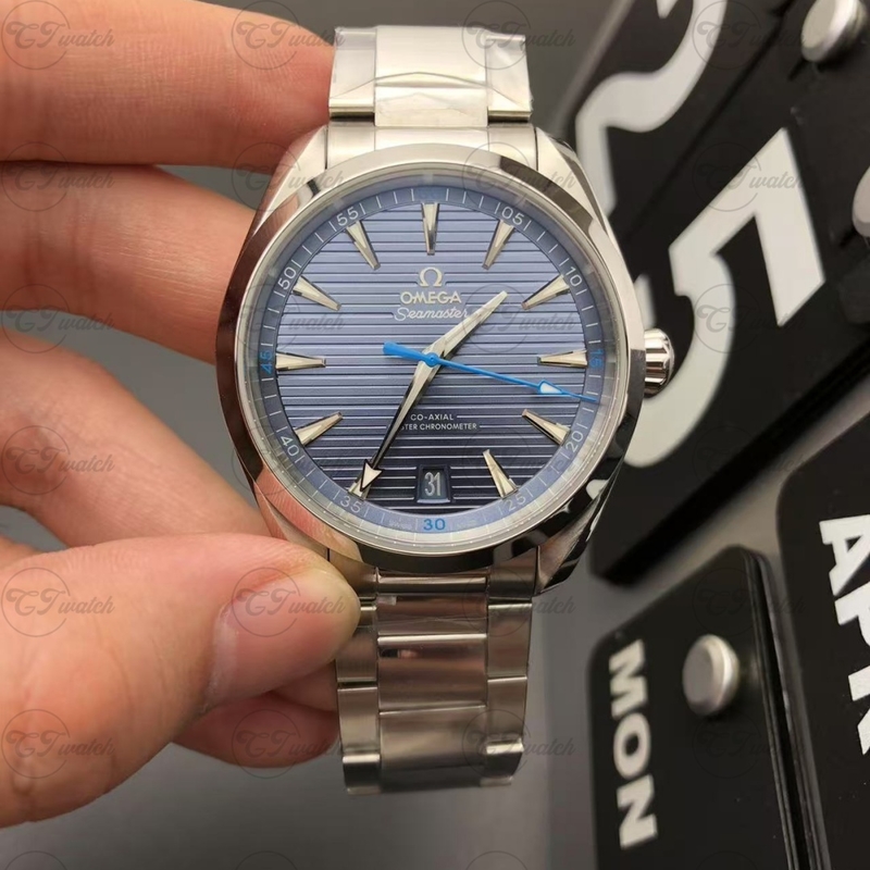 Omega Seamaster Aqua Terra 41MM Клон Часы Автоматические 8900 Механизм Синий Циферблат Нержавеющая Сталь Роскошные Мужские Часы