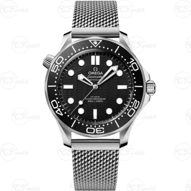 Omega Seamaster Diver 300M 42MM Клонные часы Автоматические 8800 Движение Черный циферблат Нержавеющая сталь браслет
