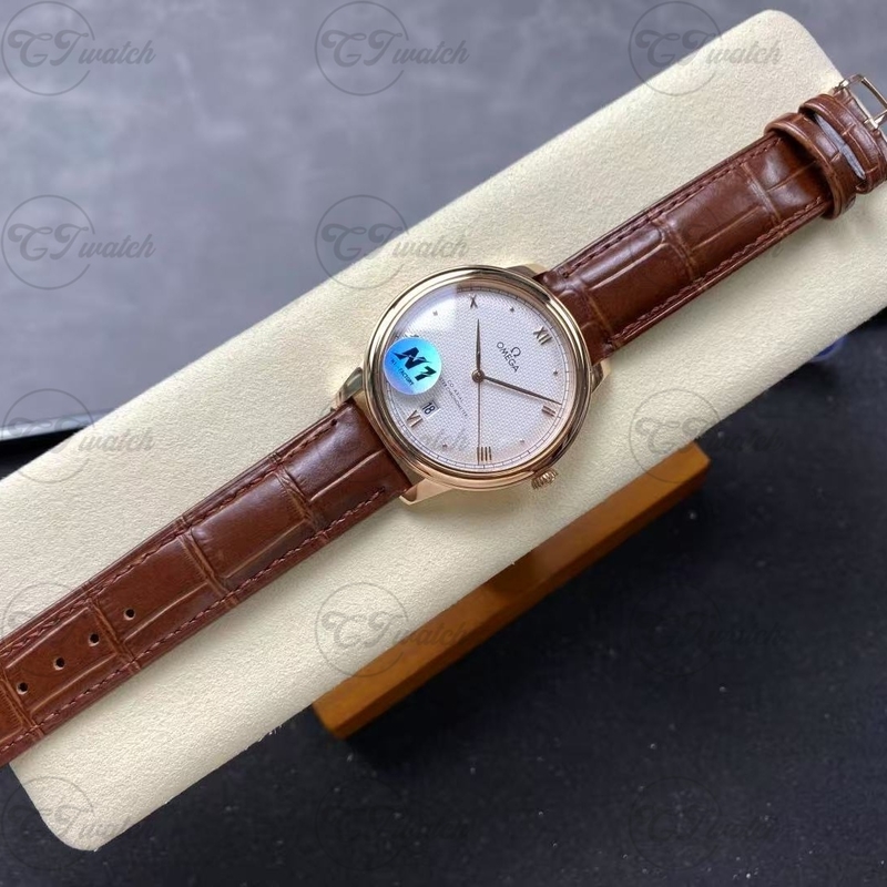 Копия часов Omega De Ville 40 мм – коаксиальный механизм 8800, серый опалиновый циферблат, мужские наручные часы из нержавеющей стали