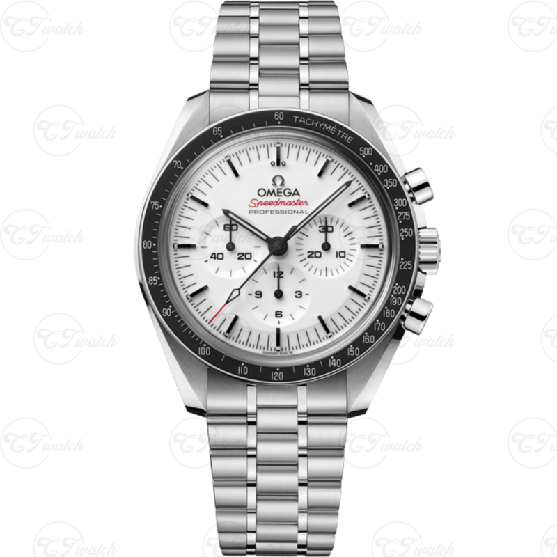 オメガ スピードマスター プロフェッショナル ムーンウォッチ 42MM クローンウォッチ 自動巻き 3861 ムーブメント ホワイトダイアル ステンレススチールブレスレット