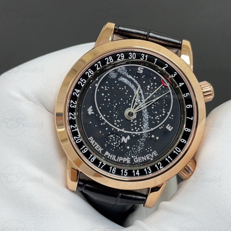 Patek Philippe Grand Complications Celestial 6102R-001 Rose Gold Blue Dial Moon Phase Automatic Luxury Watch