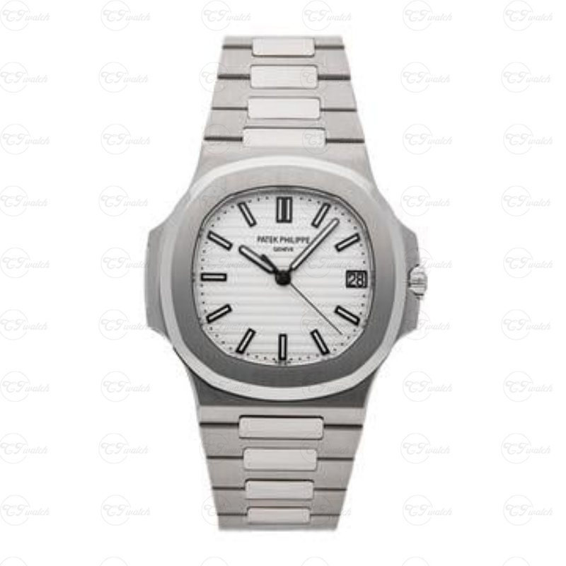 Patek Philippe 5711 Aquanaut Stainless Steel Diamond Bezel white Dial Rubber Strap Automatic Luxury Watch
