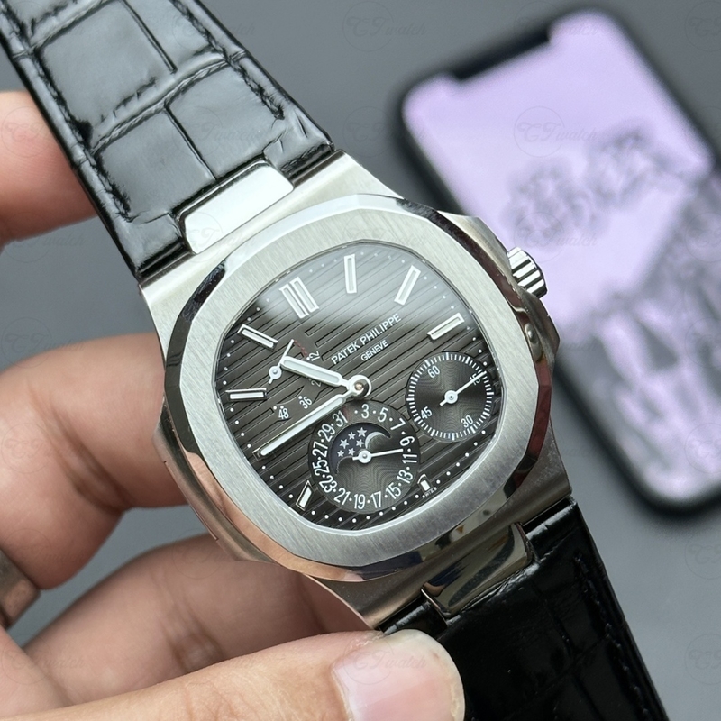 Patek Philippe Nautilus 5712 Moon Phase Power Reserve Automatic 40mm Stainless Steel/Rose Gold/White Gold