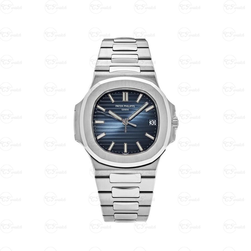 Patek Philippe 5711 Aquanaut Stainless Steel Diamond Bezel blue Dial Rubber Strap Automatic Luxury Watch