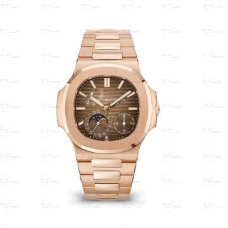 Patek Philippe Nautilus 5712 Moon Phase Power Reserve Automatic 40mm Stainless Steel/Rose Gold/White Gold