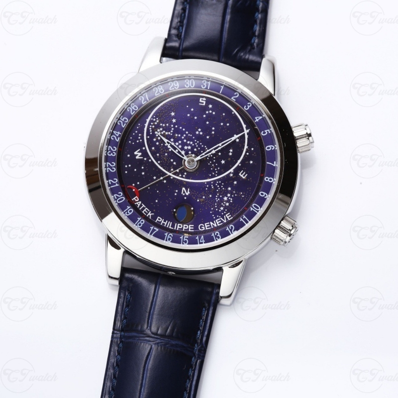 Patek Philippe Grand Complications Celestial 6102R-001 Rose Gold Blue Dial Moon Phase Automatic Luxury Watch