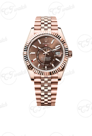 Sky Dweller 42mm: Clone luxury premium chronograph watch with rose gold dial and 9002 movement