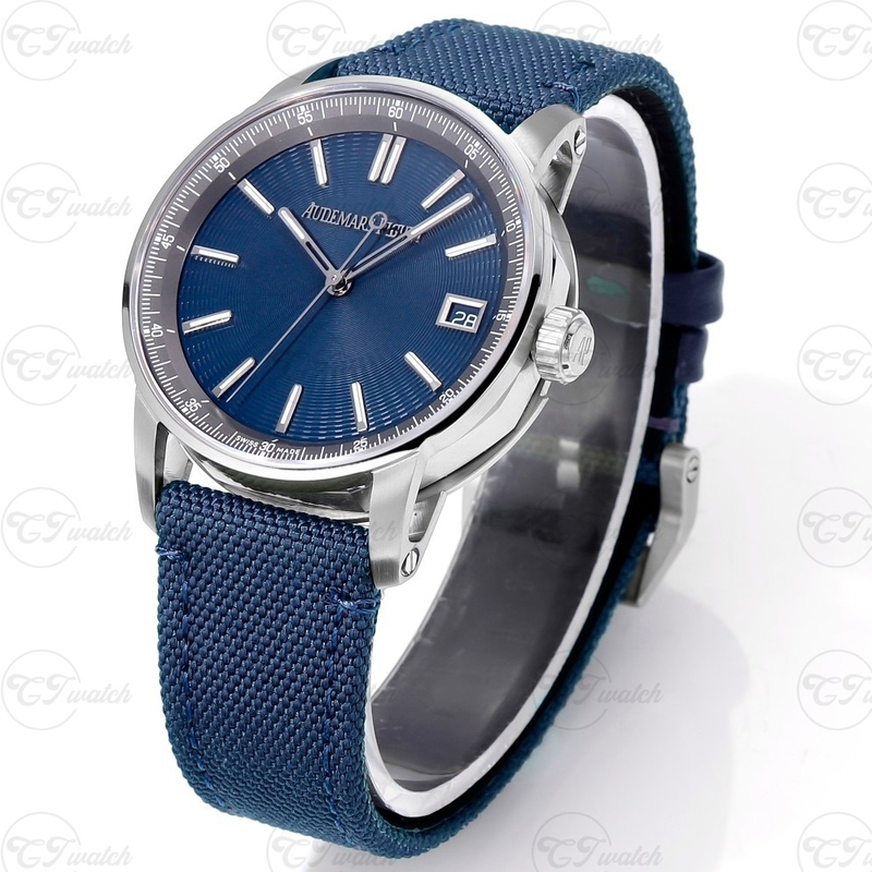 Audemars Piguet Code 11.59 Blue Dial 41mm Automatic Watch Stainless Steel Case Date Display