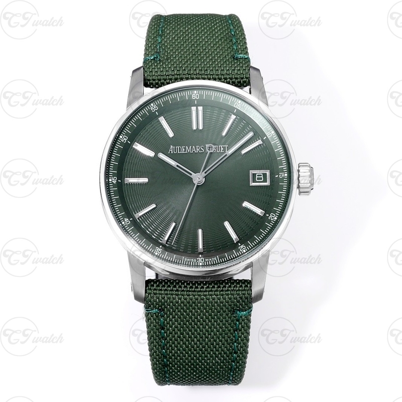 Audemars Piguet Code 11.59 green Dial 41mm Automatic Watch Stainless Steel Case Date Display