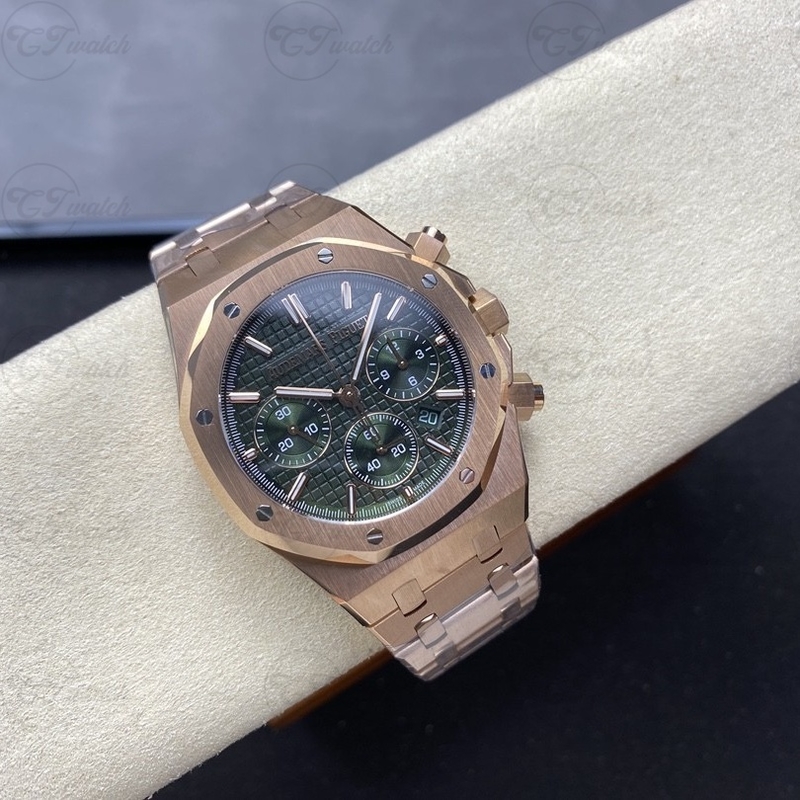 Audemars Piguet Royal Oak Offshore 26715 Green Dial Chronograph 42mm Stainless Steel Automatic Mechanical Watch