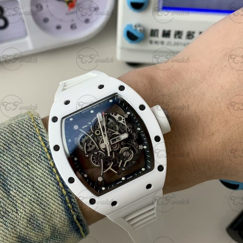 Richard Mille RM 055 Bubba Watson Skeleton Dial Titanium Case Automatic Mechanical Luxury Watch