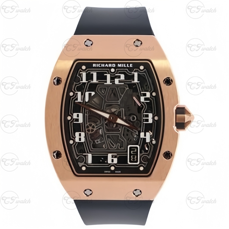 Richard Mille RM 67-01 Extra Flat Skeleton Dial Titanium Case Automatic Mechanical Watch
