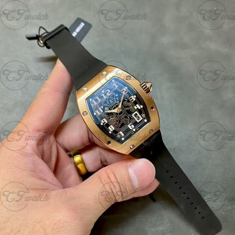 Richard Mille RM 67-01 Extra Flat Skeleton Dial Titanium Case Automatic Mechanical Watch