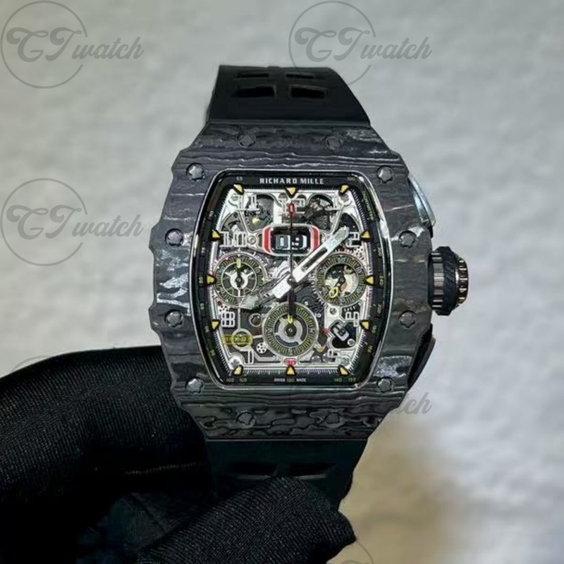 Richard Mille RM 38-01 /11-02 Bubba Watson Tourbillon Golf Watch Carbon TPT Case Limited Edition