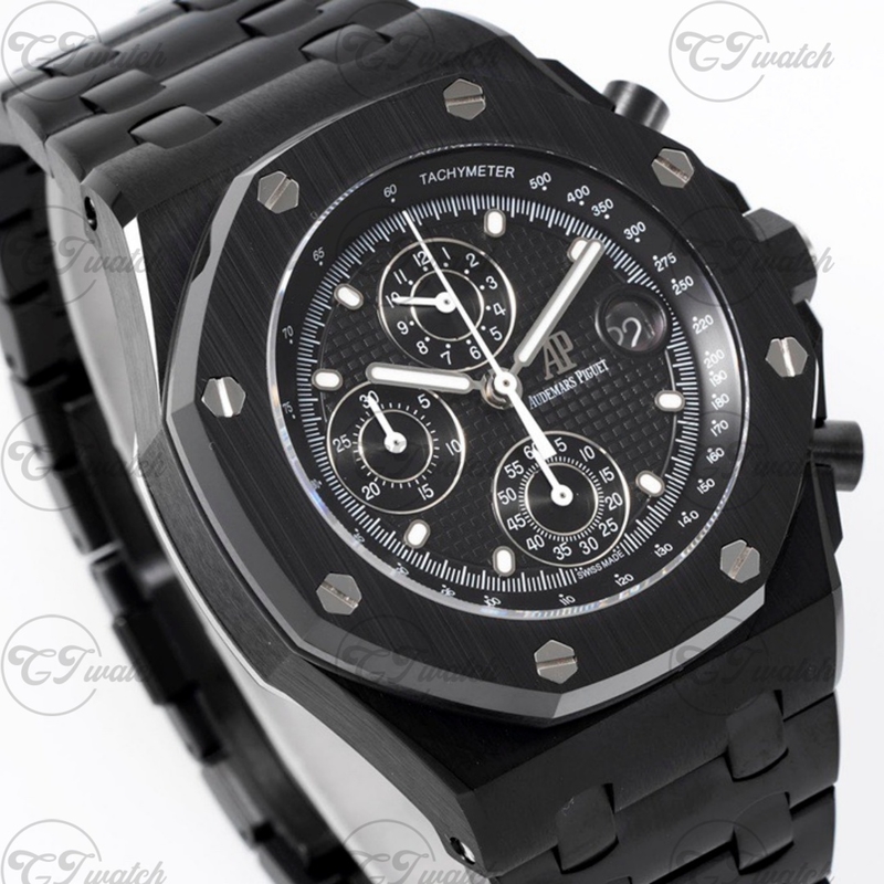 Audemars Piguet Royal Oak Offshore 44mm Automatic Chronograph Watch Caliber 3126 Black Ceramic Case Sapphire Glass Luxury Sport