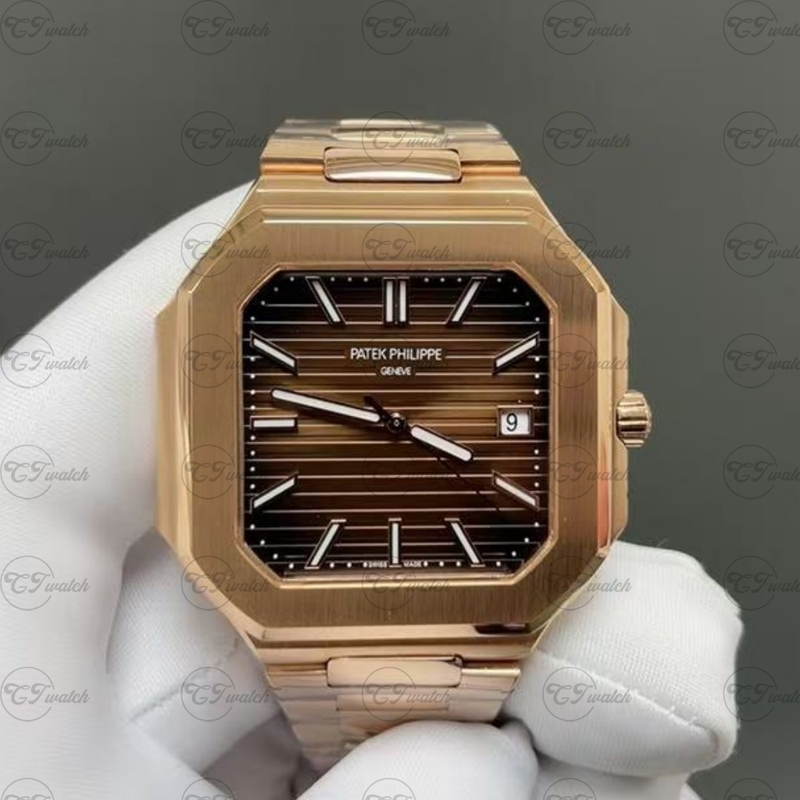 Patek Philippe Nautilus 5811  rose goldStainless Steel brown Dial Automatic Super Clone Luxury Watch Men