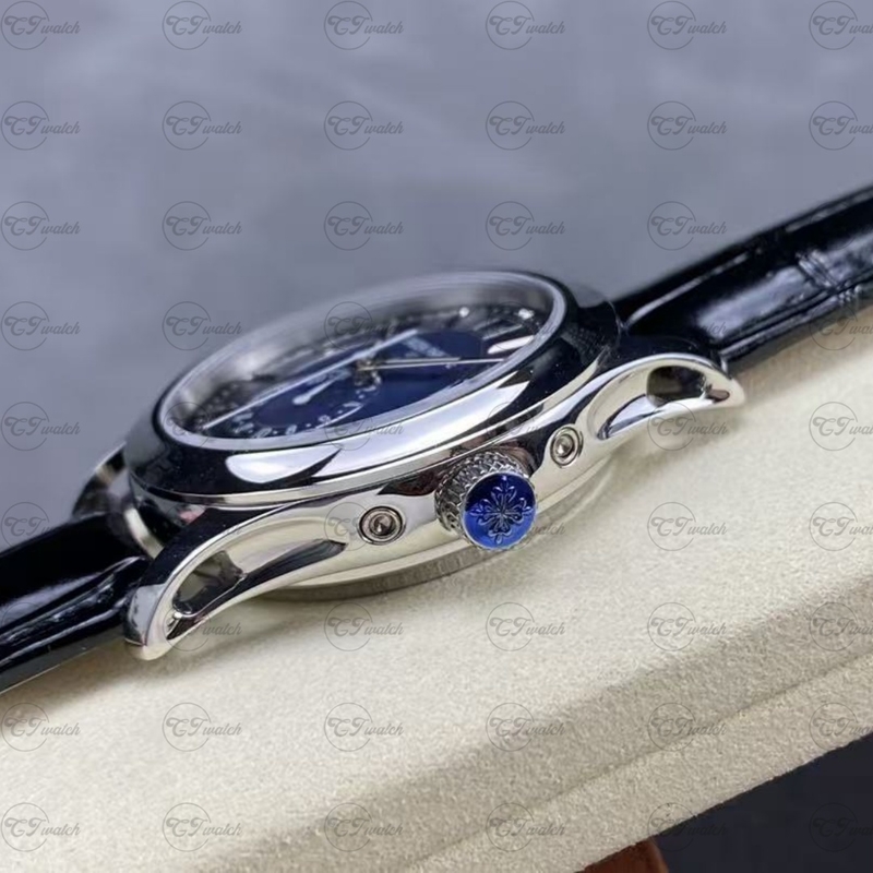 Patek Philippe 5205G White Gold Blue Dial Annual Calendar Automatic Super Clone Luxury Watch Men