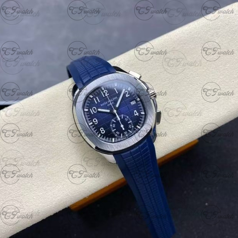 Patek Philippe Aquanaut 5968R steel belt  Chronograph Brown Dial Super Clone Automatic Luxury Watch Men