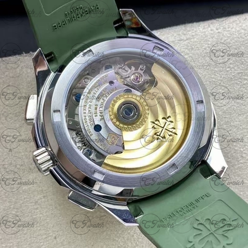Patek Philippe Aquanaut 5968R steel belt  Chronograph green Dial Super Clone Automatic Luxury Watch Men