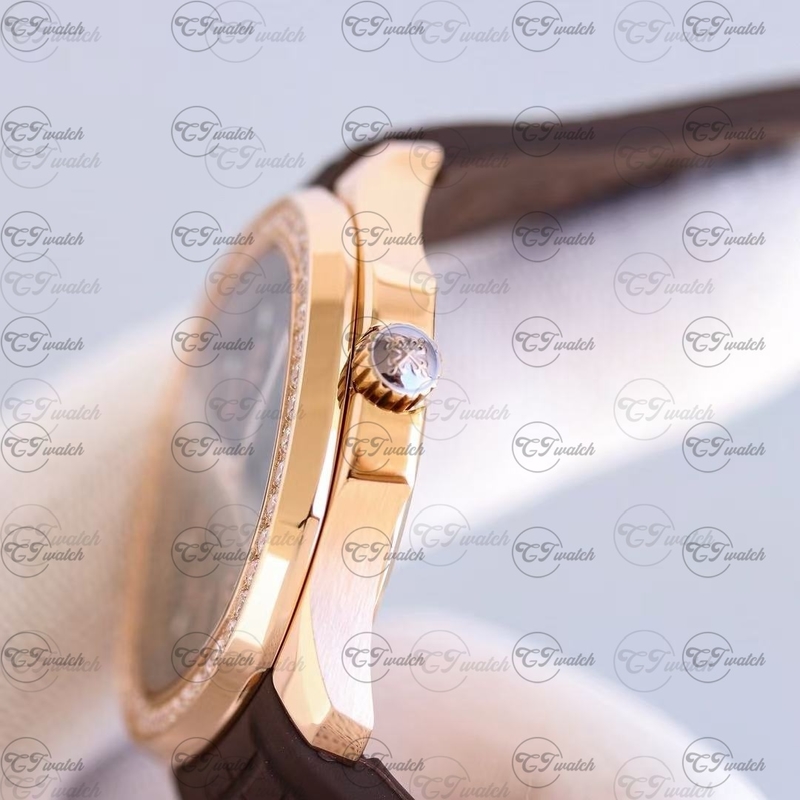 Patek Philippe Aquanaut 5268 White Gold blown Dial Luce Automatic Super Clone Luxury Watch Women