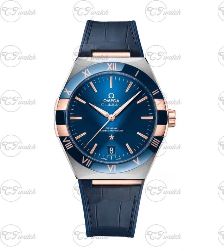 Omega Constellation 131.23.41.21.03.001 Blue Dial Steel And Sedna Gold Automatic Super Clone Luxury Watch Men
