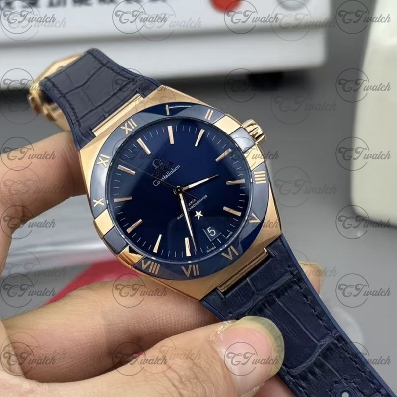 Omega Constellation 131.23.41.21.03.001 Blue Dial Steel And Sedna Gold Automatic Super Clone Luxury Watch Men