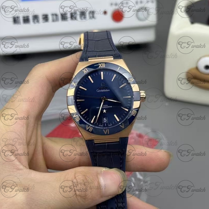 Omega Constellation 131.23.41.21.03.001 Blue Dial Steel And Sedna Gold Automatic Super Clone Luxury Watch Men