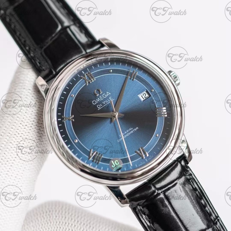 Omega De Ville Prestige 39.5mm Blue Dial Co-Axial Chronometer Men’s Dress Watch