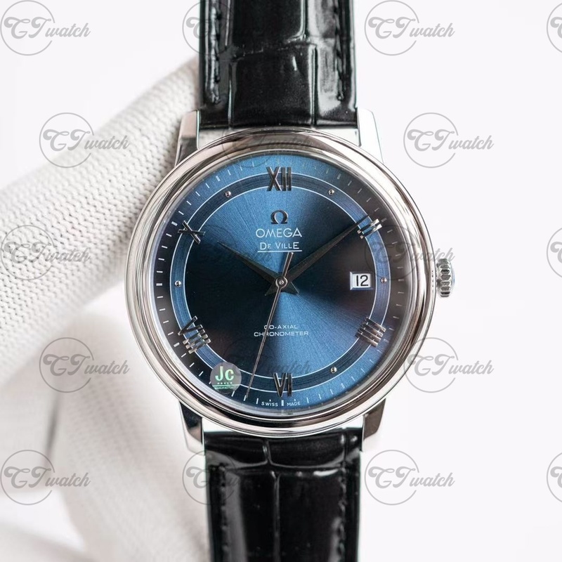 Omega De Ville Prestige 39.5mm Blue Dial Co-Axial Chronometer Men’s Dress Watch