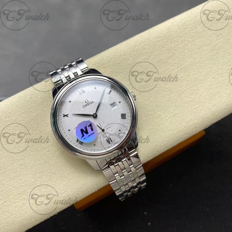 Omega De Ville Prestige 39.5mm white Dial Co-Axial Chronometer Men’s Dress Watch