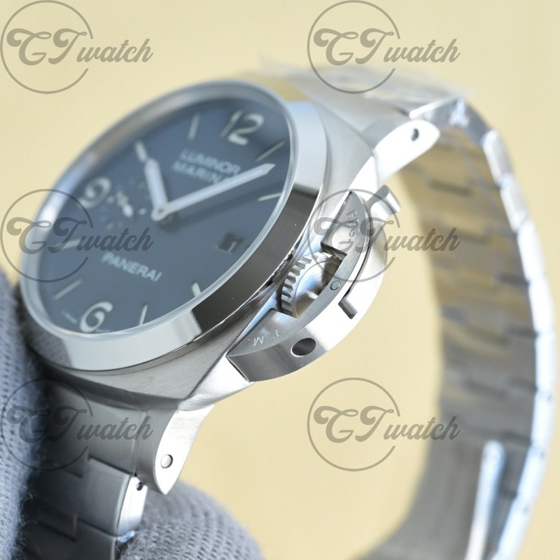 Panerai Luminor Marina Blue Dial Stainless Steel Automatic Watch with Stainless Steel Bracelet